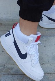 Resim Nike Court Borough Mid Unisex Beyaz Günlük Spor Ayakkabı ( Dar Kalıp ) 