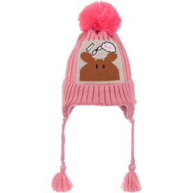 Resim Kitti Kız Çocuk 1-4 Yaş Kulaklıklı Bere - Açık Pembe / 1-4 Yaş 