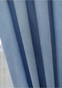 Resim Evdepo Home Mavi Petek Fon Perde Tek Kanat Mavi 