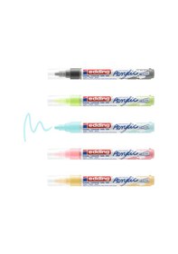 Resim Edding 5100 Orta Uçlu Akrilik Boyama Markörü Seti 2-3 Mm Pastel 