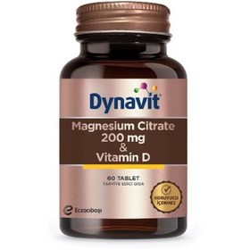 Resim Dynavit Magnesium Citrate 200 mg & Vitamin D 60 Tablet 