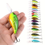 Resim 18 Renkli Rock Balıkçılık Yem Seti, 3.94In/10Cm-14G-4# saç tokası, 1.0~2.5M Yüzme, Tatlı Su Yemi, Başlangıç ​​Balıkçılar İçin Mükemmel, Sevgililer Günü veya Babalar Günü İçin Harika Bir Hediye. 