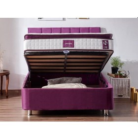 Resim Nironyatak Niron Purple Yatak Seti 120X200 Cm Tek Kişilik Yatak Baza Başlık 