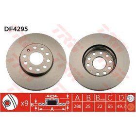 Resim Ön Fren Disk Tk. Caddy Golf Jetta Touran Octavia Superb 2 Leon Toledo 3 A3 8p 8v 8y Trw Df4295 