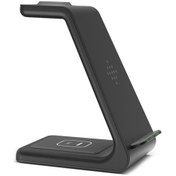 Resim Reedark 3'ü 1 Arada Hızlı Şarj İstasyonu Kablosuz Şarj Aleti 10w Telefon/kulaklık/akıllı Saat İçin Hızlı Şarj Standı Yalnızca İos Saat Yedek 