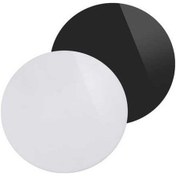 Resim Pazly 2 Adet 30x30 Cm Yuvarlak Akrilik Levha Yansıma Panosu Siyah & Beyaz 