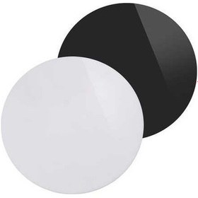 Resim Pazly 2 Adet 30x30 Cm Yuvarlak Akrilik Levha Yansıma Panosu Siyah & Beyaz 