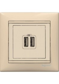 Resim 774170 Legrand Valena Serisi Usb Şarj Prizi Bej 