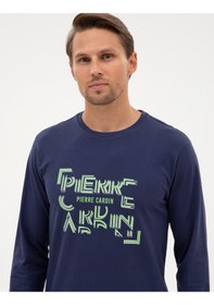 Resim Pierre Cardin Erkek İndigo Pijama Takım 50322652-320 İndigo 