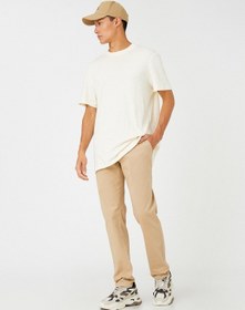 Resim Koton Basic Gabardin Pantolon Slim Fit Düğmeli Cep Detaylı Bej 3sam40009hw 3SAM40009HW050 