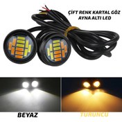 Resim Kartal Göz Led Ayna Altı Led Eagle Eye Civatalı Çift Renk Turuncu – Beyaz 18mm Kartal Göz Led Ayna Altı Led Eagle Eye Civatalı Çift Renk Turuncu – Beyaz 18mm