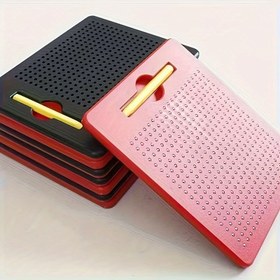 Resim 2 adet Taşınabilir Manyetik Çizim Tahtası - Ruhu Rahatlatan Manyetik Kalem Tutucu, Dayanıklı Plastik Eskiz Tahtası Ev ve Araba Kullanımı İçin, Stres Giderici Aracı | Havalandırma Tasarım Tahtası | Manyetik Çizim Tahtası 