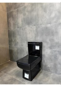 Resim Newarc Power Kanallı Duvara Sıfır Klozet Takım Siyah 