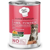 Resim Chef's Choice Pumpkin Pate Kuzulu Balkabaklı Tahılsız Yetişkin Köpek Konservesi 24 x 400 G 