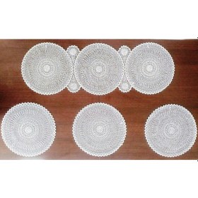 Resim Dilex Masa Örtüsü Runner Supla Set Amerikan Servis 