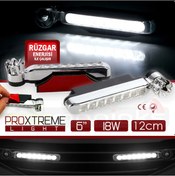 Resim 18W Gündüz Farı 8 Led Rüzgar Enerjili Kablosuz 2'li Set 