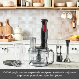 Resim Emsan Pro Multimax 6 In 1 Çok Amaçlı Mutfak Robotu Black 