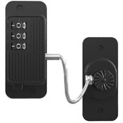 Resim Buzdolabı Kilidi, Buzdolabı Kilidi, Anahtarsız Tek Tıkla Erişim, Özelleştirilebilir Şifre, Çocuk Güvenlik Şifreli Kilit Siyah 