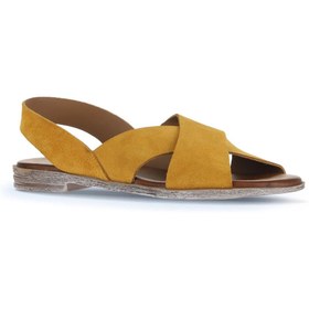 Resim Bueno Shoes Sarı Alf Süet Kadın Düz Sandalet 01wa3015 
