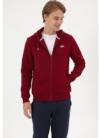 Resim U.S. Polo Assn. Erkek Regular Fit Bordo Şardonlu Örme Hırka 50313755-VR014 