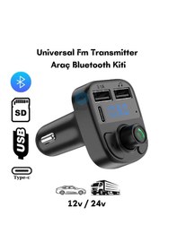 Resim Fm Transmitter Bluetooth Araç Kiti Mp3 Usb-typce Oto Müzik Çalar 