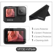 Resim Vp730-vp644-vamson Temperli Cam Ekran Koruyucu Gopro Hero 10 9 Siyah Lens Koruma Koruyucu Film Go Pro 9 Kamera Aksesuarları 