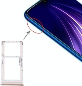 Resim Xiaomi Redmi Note 8 Pro Uyumlu Sim Tepsisi Sim Kart Yuvası Beyaz-Gümüş 