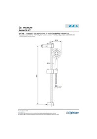 Resim Eca Fırat 102146006c1 Üç Fonksiyonlu Hareketli Sürgülü Duş Seti Mat Siyah 