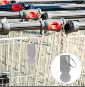 Resim Pratik Alışveriş Arabası Anahtarlığı 