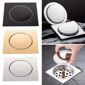 Resim Pop-Up Bounce Pedal ile Paslanmaz Çelik Basın Tipi Zemin Drenajı, Anti-Koku Çıkarılabilir Filtre - Banyo ve Mutfak için Dayanıklı Duş Ayak Drenajı 