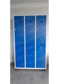 Resim Altılı Soyunma Dolabı (Bahar Çelik Marka) Gri 