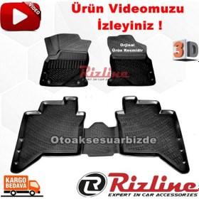 Resim Toyota Uyumlu Hilux 3D Paspas Havuzlu Siyah 2015-2019 Arası Rizline 