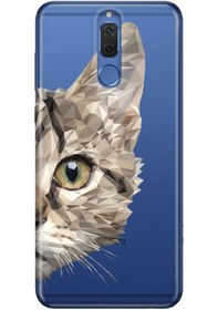 Resim Cekuonline Mate 10 Lite Kılıf Colored Desenli Silikon Kedi Prisma 