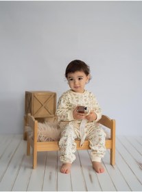 Resim Kirazkids Hayvanlar Alemi Desenli Pamuklu Pijama Takımı 