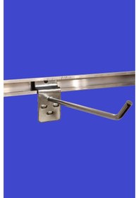 Resim 15 Cm 30 Adet Siyah Kanallı Pano Kancası Raf Askısı Galvaniz 