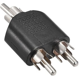 Resim RCA Erkek to 2 RCA Erkek Dönüştürücü Adaptör 