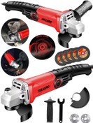 Resim Dragro Alman DRG-4200 W Devir Ayarlı Çift Metal Dişli Şanzuman Demir Metal Kesme Taşlama Makinesi 125 MM K5 