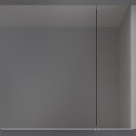 Resim Bonitobagno Riano Aynalı 80 cm Banyo Dolabı Üst Modül Antrasit 