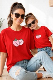 Resim genosha Anne Kız 100% Pamuk T-shirt Mama Mini Mother Daughter TEKLİ FİYAT 