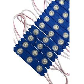 Resim 12 Volt 1.2 Watt 3 Lü Mercekli 2835 Modül Led Turkuaz 10 Adet 