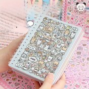 Resim 1 Paket Sevimli Karikatür Karakter Sticker Kitabı - Yeniden Kullanılabilir, Karışık Renkler, Gençler 14+ için Eğlenceli DIY El Sanatları Kağıdı, Scrapbooking & Yaratıcı Projeler için Sevimli Hayvan & Yiyecek Temalı Dekoratif Stickerlar, Komik Stickerlar, Scrapbooking Malzemeleri, Oyunbaz Tasarım, Spiral Ciltli Kitap 