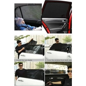 Resim 2 Adet Oto Güneşlik Perde Araç Yan Cam Perdesi–uv Işınlarını Engelleyen Güneşlik Emzirme Perdesi 