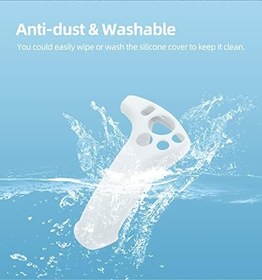 Resim Playstation VR2 oyun kumandası için silikon kılıf, joystick kontrolörü için koruyucu kılıf, çiziklere karşı dayanıklı, toz önleyici aksesuarlar, siyah, Bavul 
