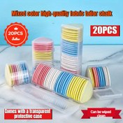 Resim 20'li Deluxe 20 Adet Karışık Renk Usta Terzisi Premium Kumaş Tebeşiri - Silinebilir İşaretleme Kalemi, Kumaş Etiketleme ve Patchwork Giysi Deseni DIY Dikiş Aksesuarları için İdeal 