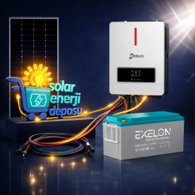 Resim Sed Solar Enerji Deposu 4000W Jel Akülü Güneş Enerjisi Paketi 