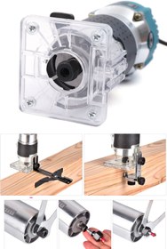 Resim Genel Markalar Bakır Sargılı 3500 Watt Titanyum Motor Mini Freze Formika Traşlama Makinesi 6mm Pens (Devir Ayarsız) 