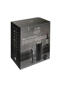 Resim Peugeot Siyah Elektrikli Tirbuşon Ve Garson Çakı 14cm Siyah 