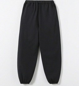 Resim Chinese Dragon & Letter Graphic Eşofman Altı Siyah 