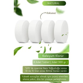 Resim Vcalla 4 Adet Natural Kokusuz, Nem Alıcı Tablet | Küf Ve Rutubet Giderici | Ev, Depo 