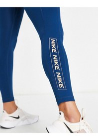 Resim Nike Pro Dri-fıt Women S Graphic Mid-rise Leggings Ndd Sport Lacivert 